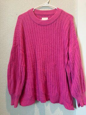 Aerie Pink Oversized Sweater Size Medium